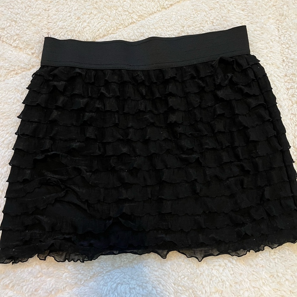 Ruffle layer mini skirt